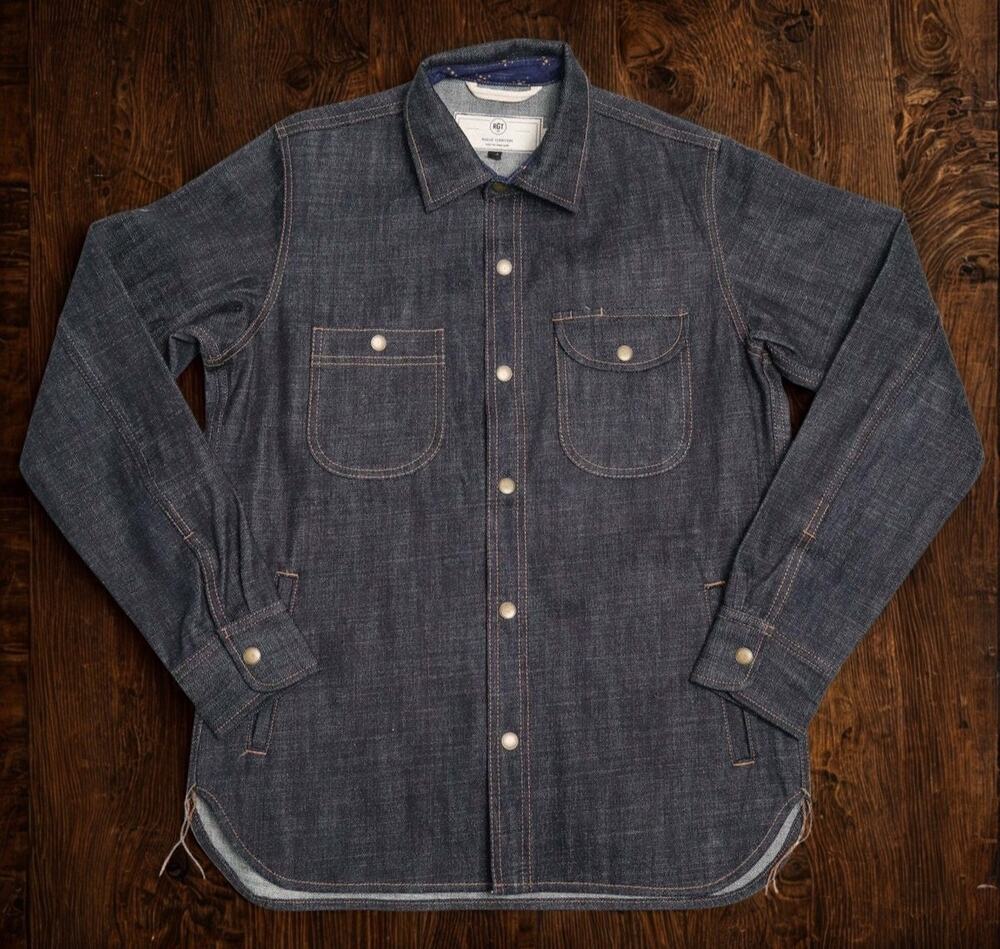 Rogue Territory Cryptic Japanese Selvedge Denim Service Shirt 2XL RGT Rare NWOT